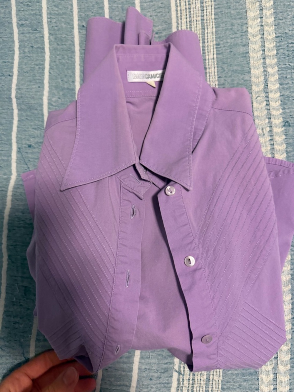 Naracamicie Lavender Purple Button-Up Blouse